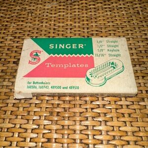 Vintage Singer Templates Set For Buttonholers 160506, 160743, 489500, 489510